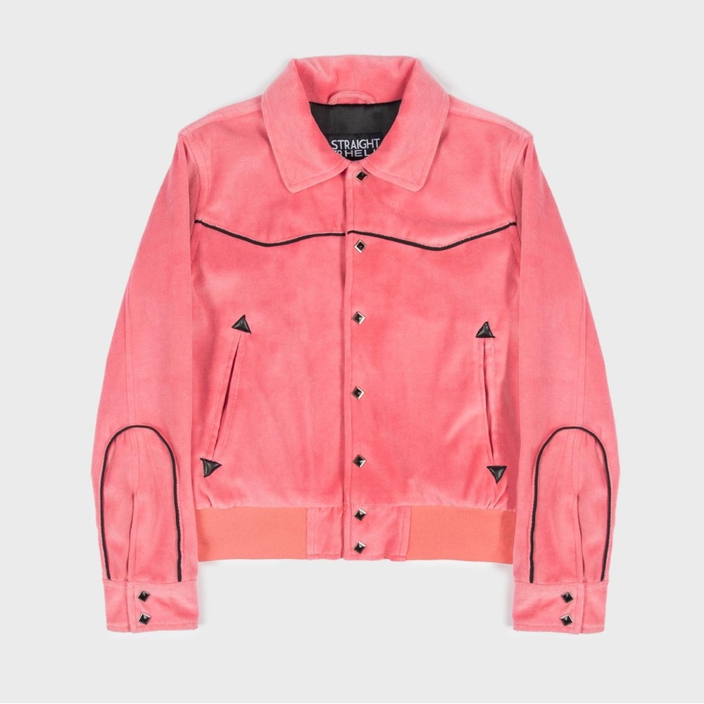 Straight To Hell Pink Bomber Jacket
